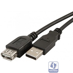 Defender USB 2.0 кабель удлинительный, USB02-06 ,AM-AF 1.8м, PolyBag, (87456)