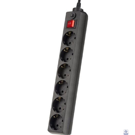 Perfeo Сетевой фильтр "POWER+",PF_A4670 (1,8м, 6 розеток, черный (PF-PP-6/1,8-B))