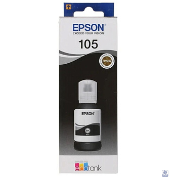 EPSON C13T00Q140  Контейнер 105  с черными пигментными чернилами для L7160/7180, 140 мл