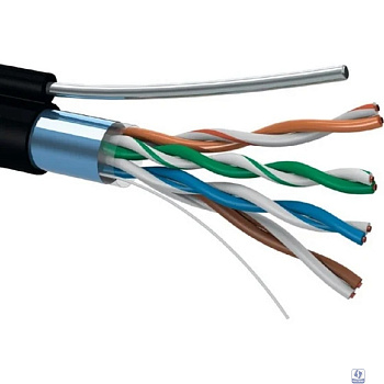 5bites Кабель Express FS5525-305BPE-M витая пара FTP/SOLID/5E/24AWG/COPPER/PE/BLACK/OUTDOOR/MSGR/DRUM/305M