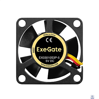 Exegate EX295190RUS Вентилятор 5B DC ExeGate EX03010S3P-5 (30x30x10 мм, Sleeve bearing (подшипник скольжения), 3pin, 9000RPM, 25dBA)