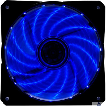 Вентилятор Digma DFAN-LED-BLUE RGB 120мм черный 3-pin 4-pin (Molex) Ret