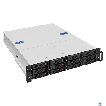 Exegate EX281294RUS Серверный корпус ExeGate Pro 2U550-HS12 <RM 19", высота 2U, глубина 550, БП 1U-500ADS,12xHotSwap, USB>