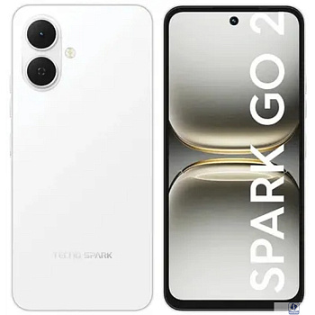 Tecno Spark Go 2 64Gb 3Gb белый моноблок 3G 4G 6.67" 720x1600 Android 14 48Mpix 802.11 a/b/g/n/ac NFC GPS GSM900/1800 Protect