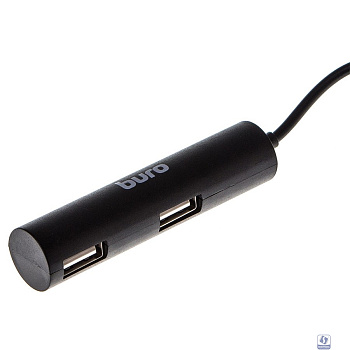 Разветвитель USB 2.0 Buro BU-HUB4-0.5R-U2.0 4порт. черный