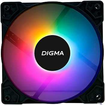 Вентилятор Digma DFAN-FRGB1 RGB 120мм черный 3-pin 4-pin (Molex)Ret