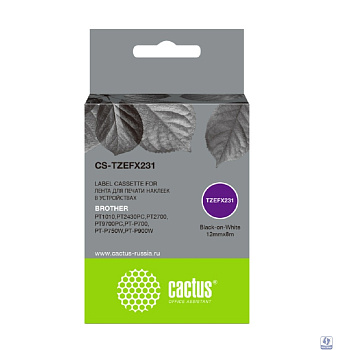 Картридж ленточный Cactus CS-TZEFX231 черный для Brother 1010/1280/1280VP/2700VP