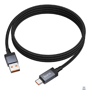 HOCO Кабель USB2.0 Hoco AM/Type-C, 5А, с дисплеем, X118, 1м, черный, коробка