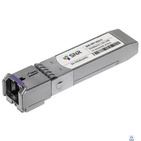 SNR SNR-SFP-W53-3-I  Модуль SFP WDM, дальность до   3км (6dB), 1550нм, индустриальный