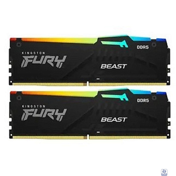 Kingston DDR5 DIMM 32GB DRAM (16GBx2) 5200MHz CL40 FURY Beast Black KF552C40BBAK2-32