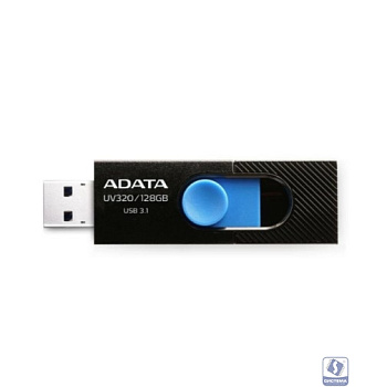 A-DATA Flash Drive 128GB <AUV320-128G-RBKBL> UV320, USB 3.2, черный/голубой