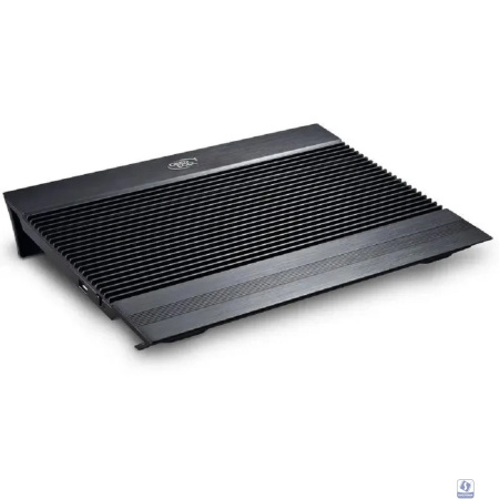 Подставка для охлаждения ноутбука DEEPCOOL N8 BLACK (8шт/кор, до 17", вентилятор 2x140мм,  алюминий, черный, 2USB ) Retail box