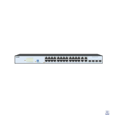 SNR SNR-S2300G-24TC-POE Управляемый Web-smart PoE коммутатор уровня 2, 24 порта 10/100/1000Base-T, 4 порта Combo 10/100/1000Base-T|100/1000Base-X SFP, бюджет PoE 370 Вт, встроенный БП ~220V AC