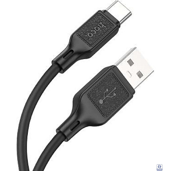 HOCO X90/ USB кабель Type-C/ 1m/ 3A/ Силикон/ Black