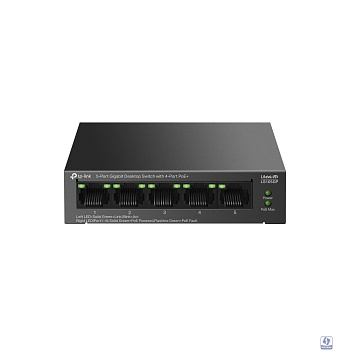 TP-Link LS105GP Настольный коммутатор с 5 гигабитными портами (4 порта PoE+)