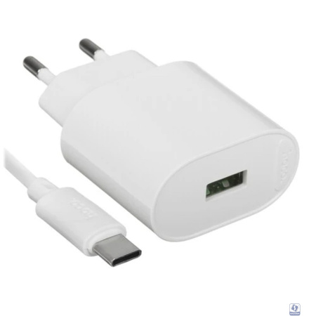 HOCO C109A/ Сетевое ЗУ + Кабель Type-C 1m/ QC 3.0/ 1 USB/ Выход: 18W/ White