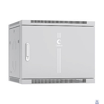 Cabeus SH-05F-9U60/35m Шкаф телекоммуникационный настенный 19" 9U 600x350x501mm (ШхГхВ) дверь металл, цвет серый (RAL 7035)