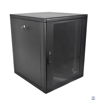 ЦМО Шкаф телекоммуникационный настенный разборный 15U (600 x 520) съемные стенки, дверь стекло, цвет черный (ШРН-М-15.500-9005)
