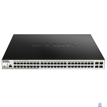D-Link DGS-1210-52MPP/ME/B3A PROJ Управляемый L2 коммутатор с 48 портами 10/100/1000Base-T и 4 портами 1000Base-X SFP (48 портов PoE 802.3af/at, PoE-бюджет 740 Вт)
