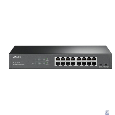 TP-Link TL-SG1016D Коммутатор с 16 гигабитными портами для размещения на столе или в стойке