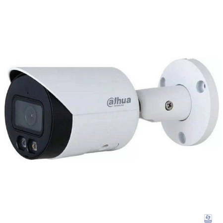 DAHUA DH-IPC-HFW2449SP-S-IL-0360B Уличная цилиндрическая IP-видеокамера SmartDualLight 4Мп, 1/2.9” CMOS, объектив 3.6мм, видеоаналитика, микрофон, ИК 30м, LED 30м, IP67, металл