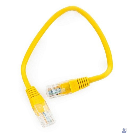 Cablexpert PP12-0.25M/Y Патч-корд UTP кат.5e, 0.25м, литой, многожильный, жёлтый (PP12-0.25M/Y)