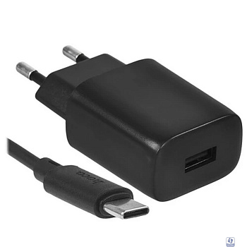 HOCO C134A/ Сетевое ЗУ + Кабель Type-C 1m/ 1 USB/ Выход: 10.5W/ Black