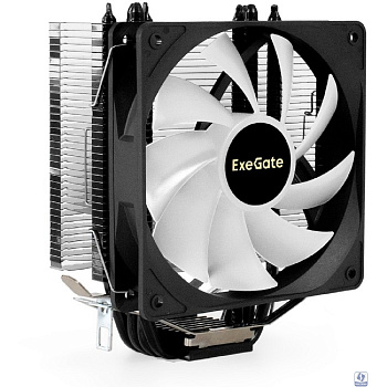 Exegate EX295003RUS Кулер ExeGate Dark Magic EE400XL-PWM.ARGB (Al+Cu, черное покрытие, 4 тепл.трубки, LGA775/1150/1151/1155/1156/1200/1700/AM2/AM2+/AM3/AM3+/AM4/AM5/FM1/FM2/754/939/940, TDP 125W, Fan 