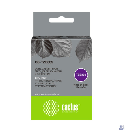 Картридж ленточный Cactus CS-TZE335 белый для Brother 1010/1280/1280VP/2700VP
