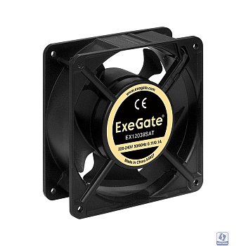 Exegate EX289021RUS Вентилятор 220В ExeGate EX12038SAT (120x120x38 мм, Sleeve bearing (подшипник скольжения), клеммы, 2600RPM, 42dBA)