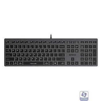 Клавиатура A4TECH Fstyler FX60,  USB, серый [fx60 grey / white]