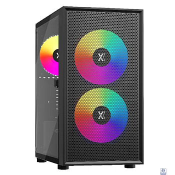 XASTRA Корпус A305M 3ARGB Black mATX/Mesh/ tempered glass / 2x140mm + 1x120mm ARGB PWM fans/ Door/  A305M-2FC14A-1FC12A-D