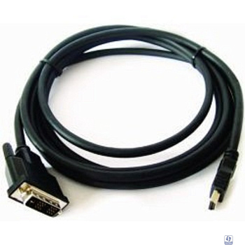 Кабель HDMI-DVI Cablexpert CC-HDMI-DVI-15, 19M/19M, single link, медь, позол.разъемы, экран, 4.5м, черный, пакет