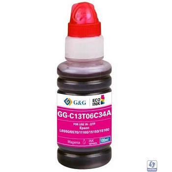Чернила G&G GG-C13T06C34A №112 пурпурный 100мл для Epson L6550/6570/11160/15150/15160