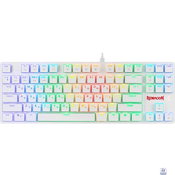 Механическая клавиатура Anubis RGB,тонкая,белая, 87 к.,б.п. Redragon