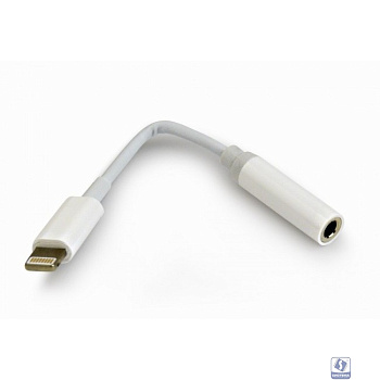Кабель-переходник USB Cablexpert Lightning/Jack3.5F, для передачи аудиосигнала, белый, пакет (CCA-LM3.5F-01-W)