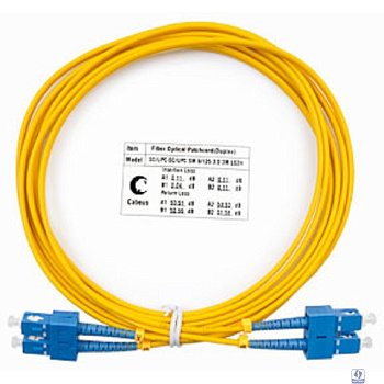 Cabeus FOP(d)-9-SC-SC-3m Шнур оптический duplex SC-SC 9/125 sm 3м LSZH