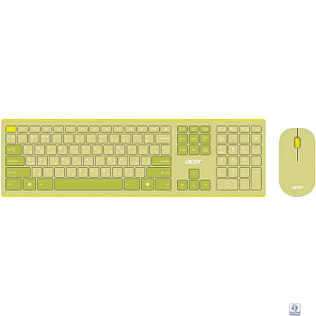 Acer OCC205 [ZL.ACCEE.00E] Комплект (клавиатура+мышь) клав:зеленый/желтый мышь:зеленый/желтый USB беспроводная slim 