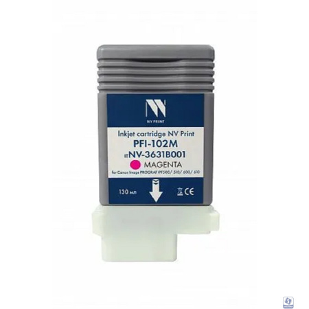 Струйный картридж NV Print PFI-102M (NV-3631B001) Magenta для Canon ImagePROGRAF iPF500/510/600/610 (130 мл) 