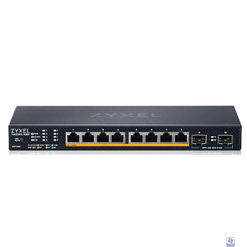 Коммутатор/ Multigigabit Smart L3 Lite switch Zyxel NebulaFlex XMG1915-10EP, 8xRJ-45: 1/2.5G PoE++, 2xSFP+, silent (no fan), PoE budget 130 W