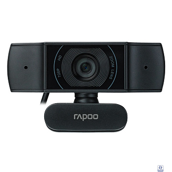 Веб-Камера, Rapoo, C200, USB 2.0, 1280*720/640*480, 2.0Mpx, Микрофон, Крепление: зажим, Чёрный