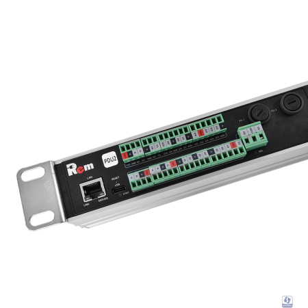 REM Верт блок розеток Rem-2MC,LINUX,мониторинг,измерение,3~16A,48C13,1820мм,вх IEC309,шнур 3м