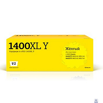 T2  PGI-1400XL Y Картридж (IC-CPGI-1400XL Y) струйный для Canon MAXIFY MB2040/MB2140/MB2340/MB2740, желтый