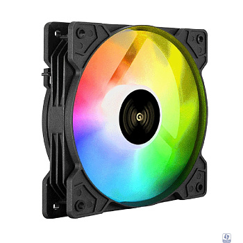 Exegate EX295967RUS Вентилятор 12В DC с подсветкой ExeGate EX12025H3P4PMY-PWM.ARGB (120x120x25 мм, Hydraulic bearing (гидродинамический), 5V ARGB 3pin, 4pin PWM, 1200RPM, ARGB подсветка, 26dBA)