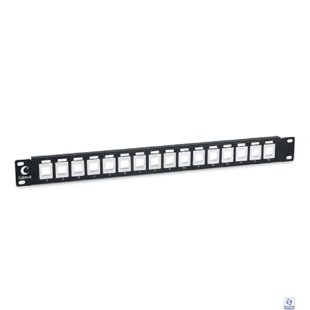 CABEUS PLB-16 МОДУЛЬНАЯ ПАТЧ-ПАНЕЛЬ 19", 16 ПОРТОВ, 1U, ДЛЯ НЕЭКРАНИРОВАННЫХ МОДУЛЕЙ