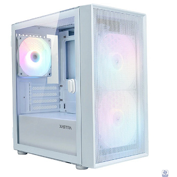 XASTRA Корпус A305M 3FRGB White mATX/Mesh/ tempered glass / 2x140mm + 1x120mm FRGB fans/ Door/ A305M-2FC14F-1FC12F-D-WH