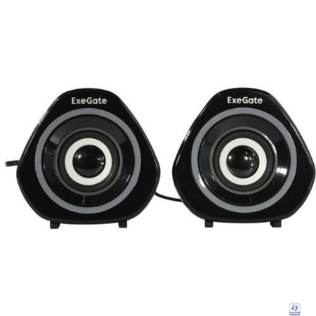 Exegate EX289680RUS Акустическая система 2.0 ExeGate Accord 210 (питание USB, 2х3Вт (6Вт RMS), 60-20000Гц, цвет черный, RGB подсветка)