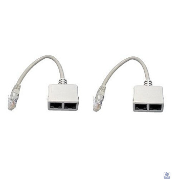 5bites Разветвитель (сплиттер) LAU55-05W RJ45 M / 2*RJ45 F / UTP / 100MB / 2ШТ