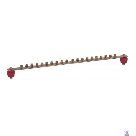 Cabeus CGB-IN-1U-20-19 Медная шина заземления с изоляторами, 20 точек подключения, 19" дюймов