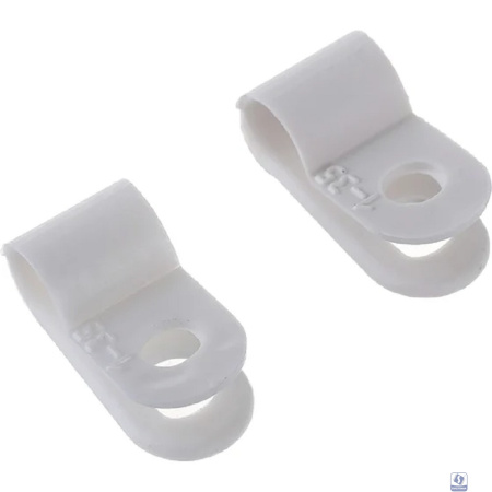 Rexant (07-4405) Скоба под винт 5мм, белая (50 шт/уп)